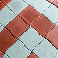 लाल इंटरलॉकिंग पैवर ब्लॉक