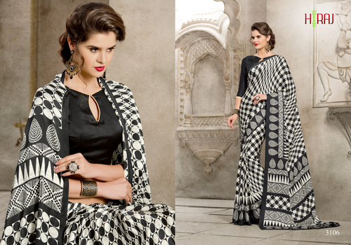Sartin Georgette Printed Saree Elanzia Silk