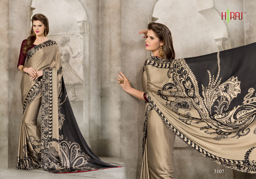 Sartin Georgette Printed Saree Elanzia Silk