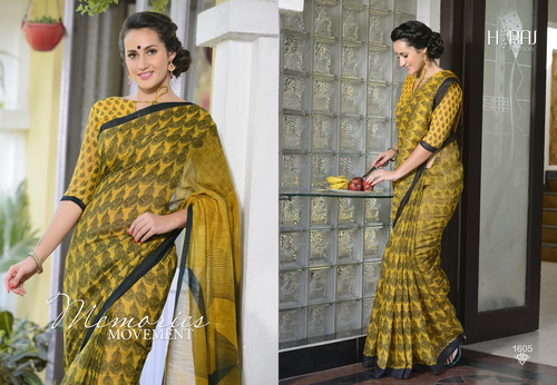 कैजुअल प्रिंटेड साड़ी