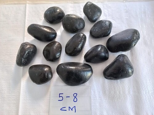 Black River Polished Pebbles Stone / Hot Sale Product Black Agate Pebbles At Wholesaler Price - Artificial Stone Type: Solid Surface