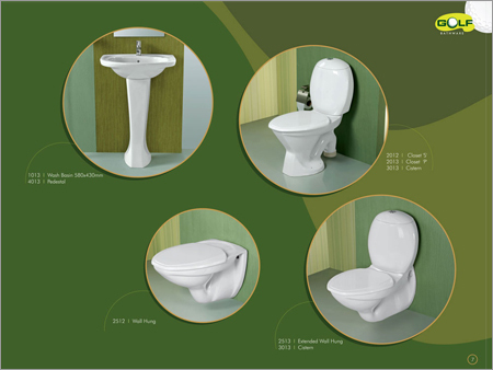 क्लोज़ेट और वॉश बेसिन