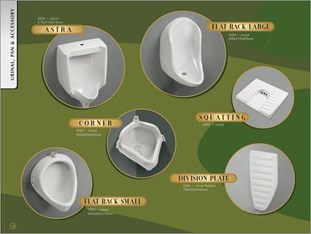 यूरिनल पैन और सहायक उपकरण