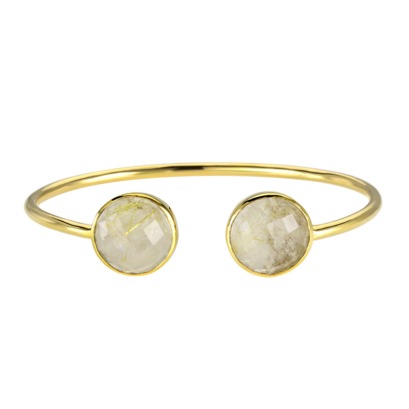 Fashion Golden Rutile Gemstone Bangle