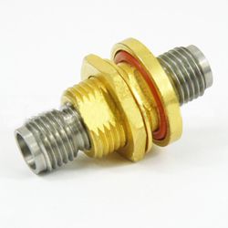 हर्मेटिक रूप से मुहरबंद 2.4 मिमी महिला से 2.4 मिमी महिला बल्कहेड एडाप्टर अनुप्रयोग: उच्च आवृत्ति विभाजन