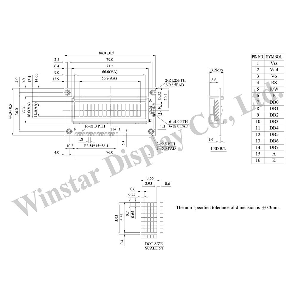 16x2 Lcd Character Display