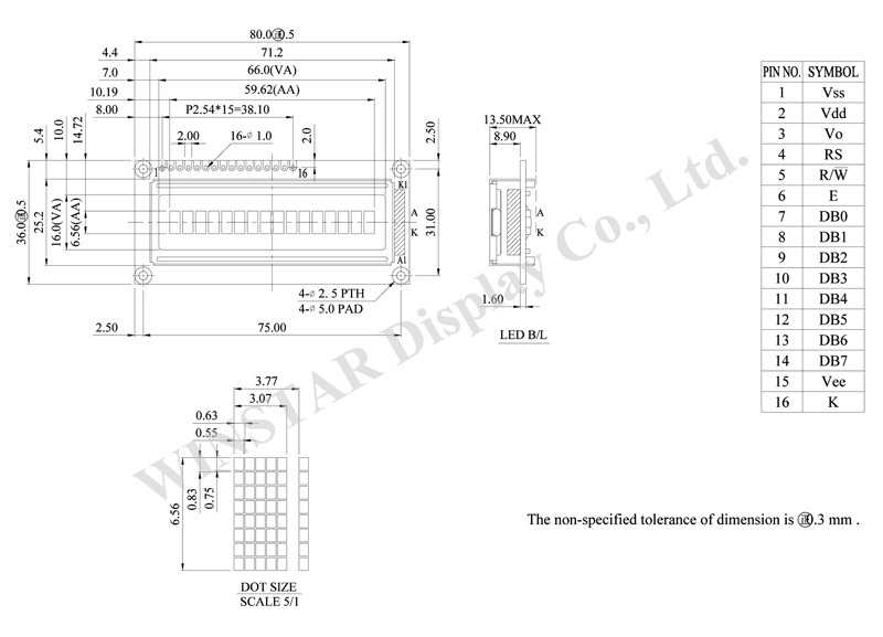 Character Lcd Display 16x1