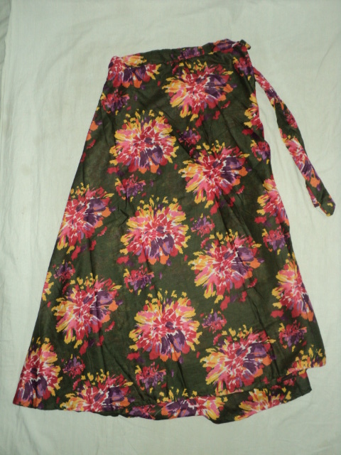 Multi Color Flower Prints Long Skirts