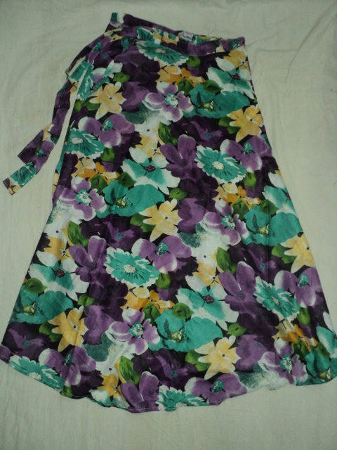 Multi Color Flower Prints Long Skirts