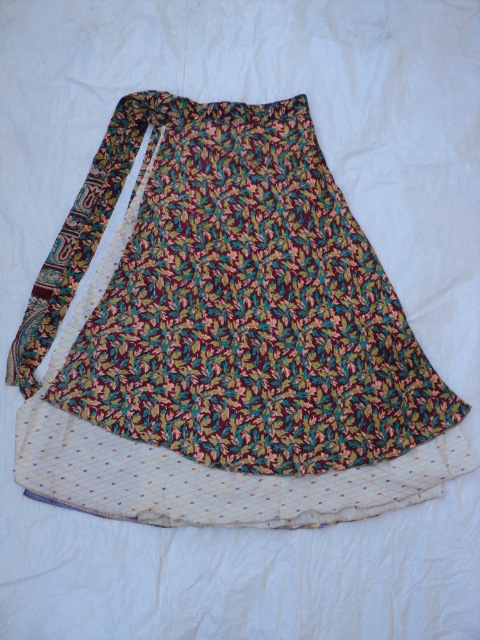 Multi Color Saree Wrape Round Skirts From India