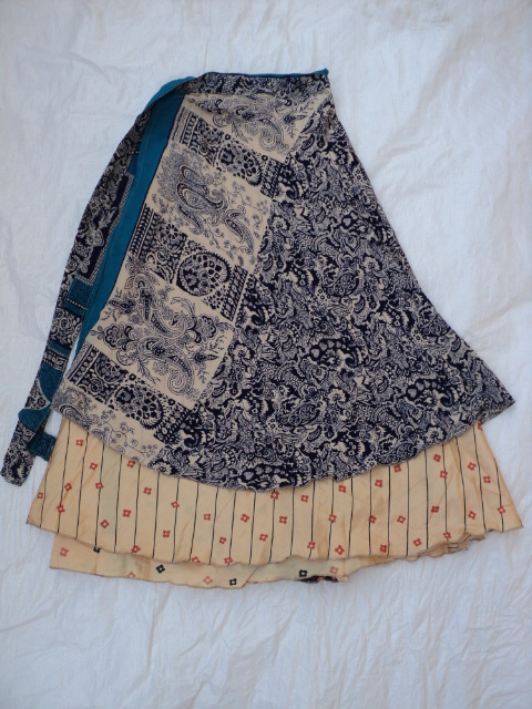 Multi Color Saree Wrape Round Skirts From India