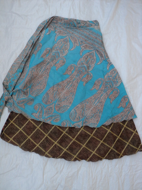 Multi Color Saree Wrape Round Skirts From India