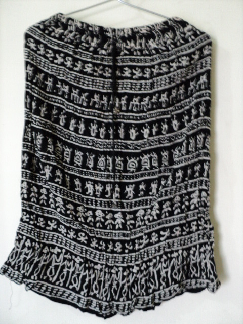 Multi Color Rayon Traditional Printed Skirts Wholesale