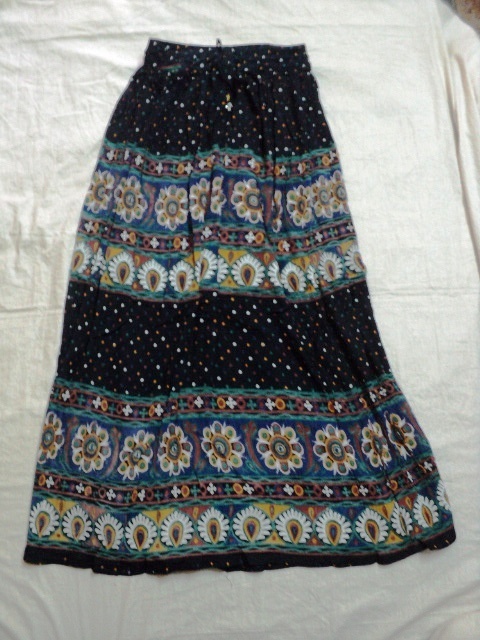 Multi Color Rayon Traditional Printed Skirts Wholesale