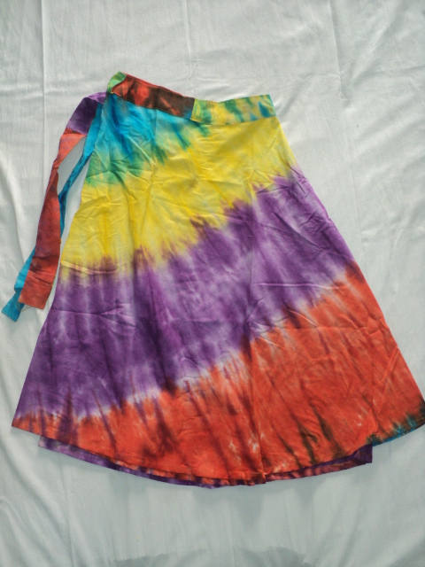 Multi Color Cotton Tie Dye Med.size Skirts