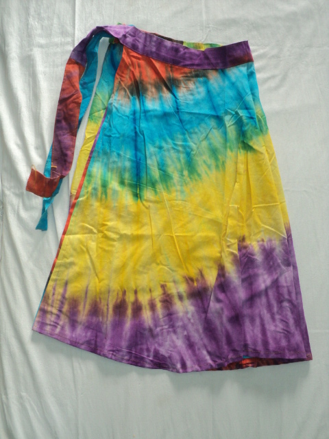 Multi Color Cotton Tie Dye Med.size Skirts