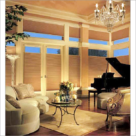 Duette Window Blinds - Fabric, Customizable Dimensions, Beige | Cordless Operation, Light Filtering, Easy Installation, Energy Efficient, Durable