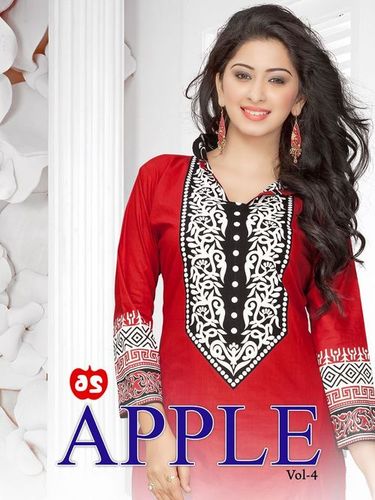 फैंसी लाल कपास का सूट