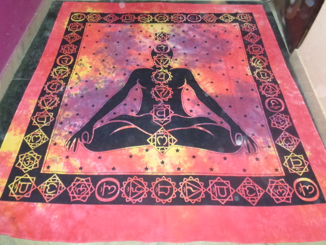 Multicolor Multi Colours Chakra Buddha Tapestry