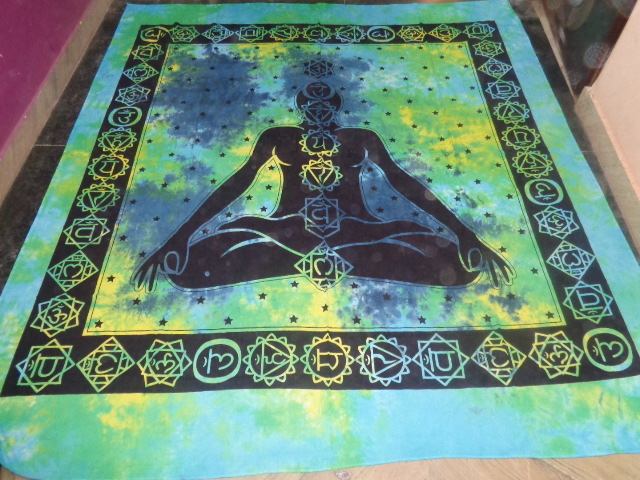 Multicolor Multi Colours Chakra Buddha Tapestry