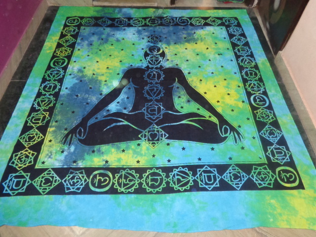 Multicolor Multi Colours Chakra Buddha Tapestry