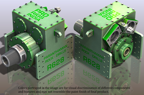 रोटरी हेड गियरबॉक्स यूनिट 2MOTOR-4SBB190