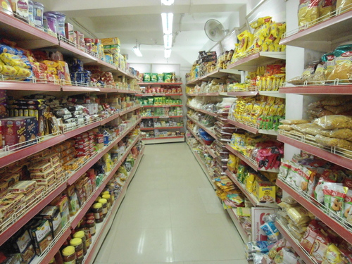 Supermarket Display Racks - Mild Steel, Customizable Sizes | Superior Durability, Corrosion Resistant, Effortless Installation