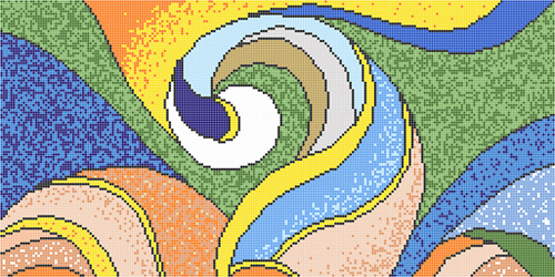 Abstract Tiles 70 - Color: Greens