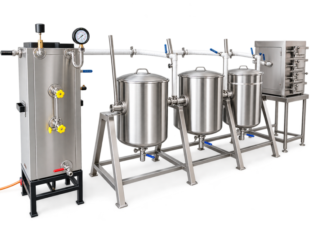 Steam Cooking Equipments - Stainless Steel, Variable Capacity | Fast Cooking, Even Heating, Energy Efficient, Durable Design, Easy Cleaning
