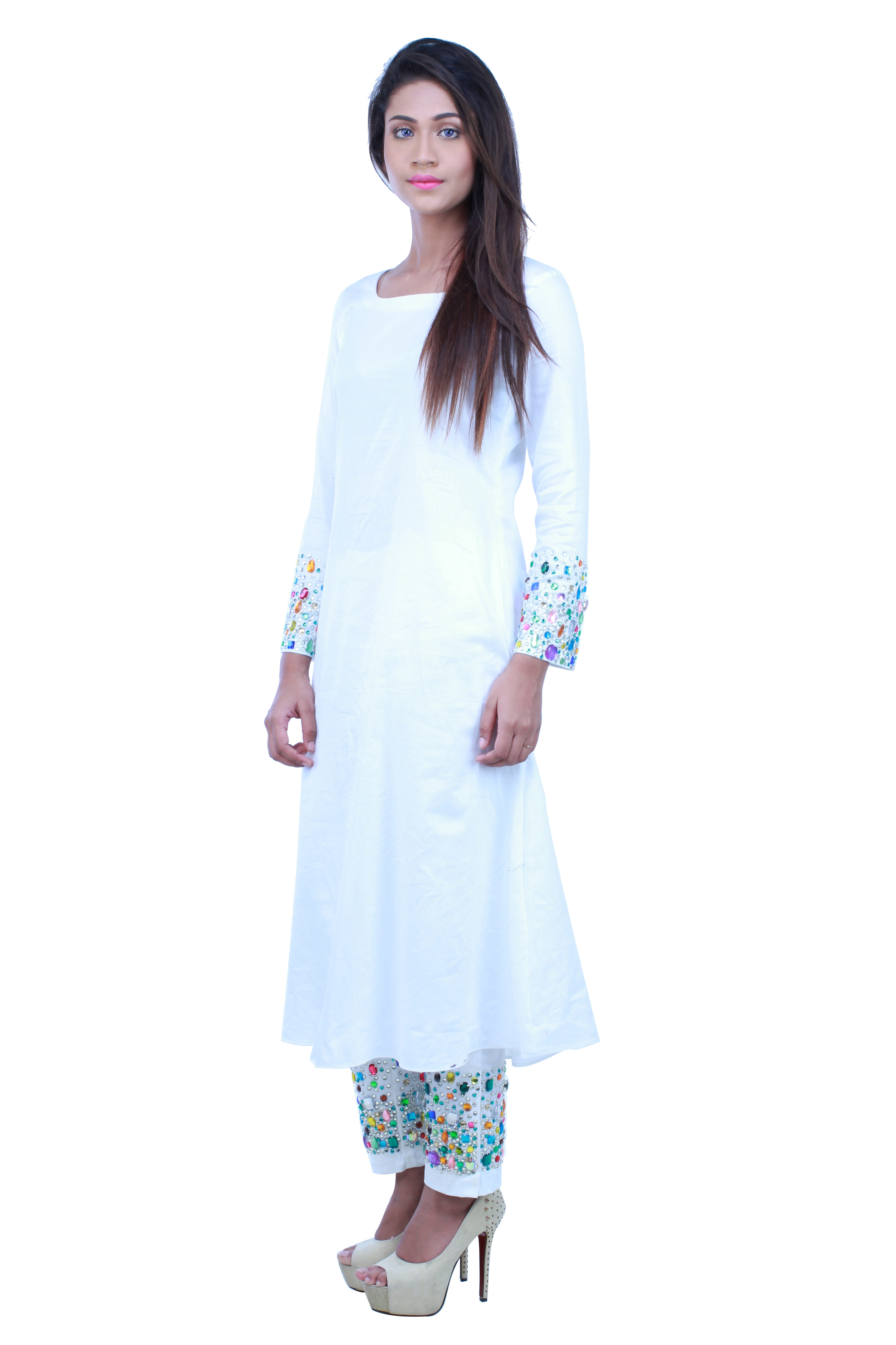 Colorful Stones A-line Kurti