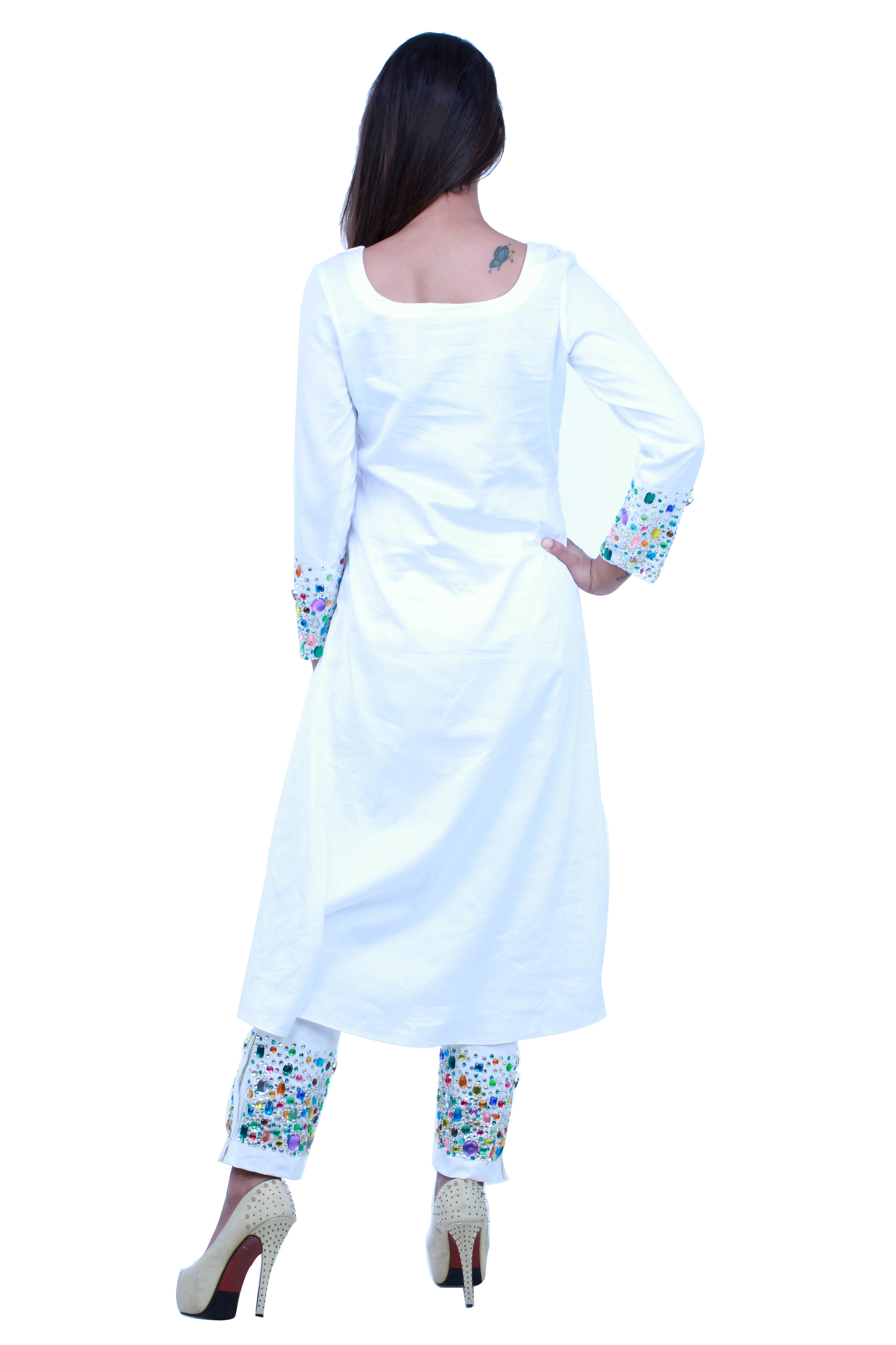 Colorful Stones A-line Kurti
