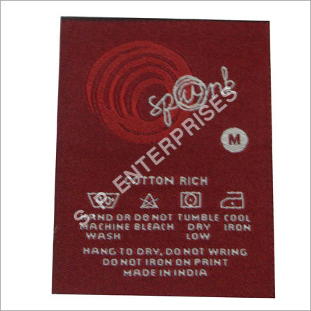 woven धुलाई देखभाल लेबल