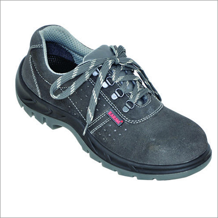Karam Safety Shoes - Leather, Rubber, Steel Toe Cap | Lace-up, Cushioned Insole, Lightweight Protection