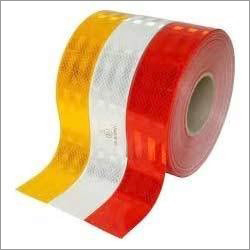 Retro Reflective Tape - Pvc 50mm X 50m, Red, 0.5mm Thick | Pressure Sensitive Adhesive, High Visibility, Durable, Easy Application
