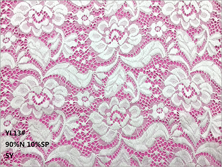 जेकक्वार्ड स्ट्रेच लेस फैब्रिक