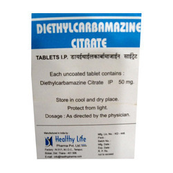 Diethylcarbamazine Citrate - 50 mg Oral Tablets | White, Cool and Dry Storage, As Directed, Manufactured by Healthy Life