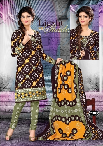 डिजाइनर बांधनी ड्रेस सामग्री