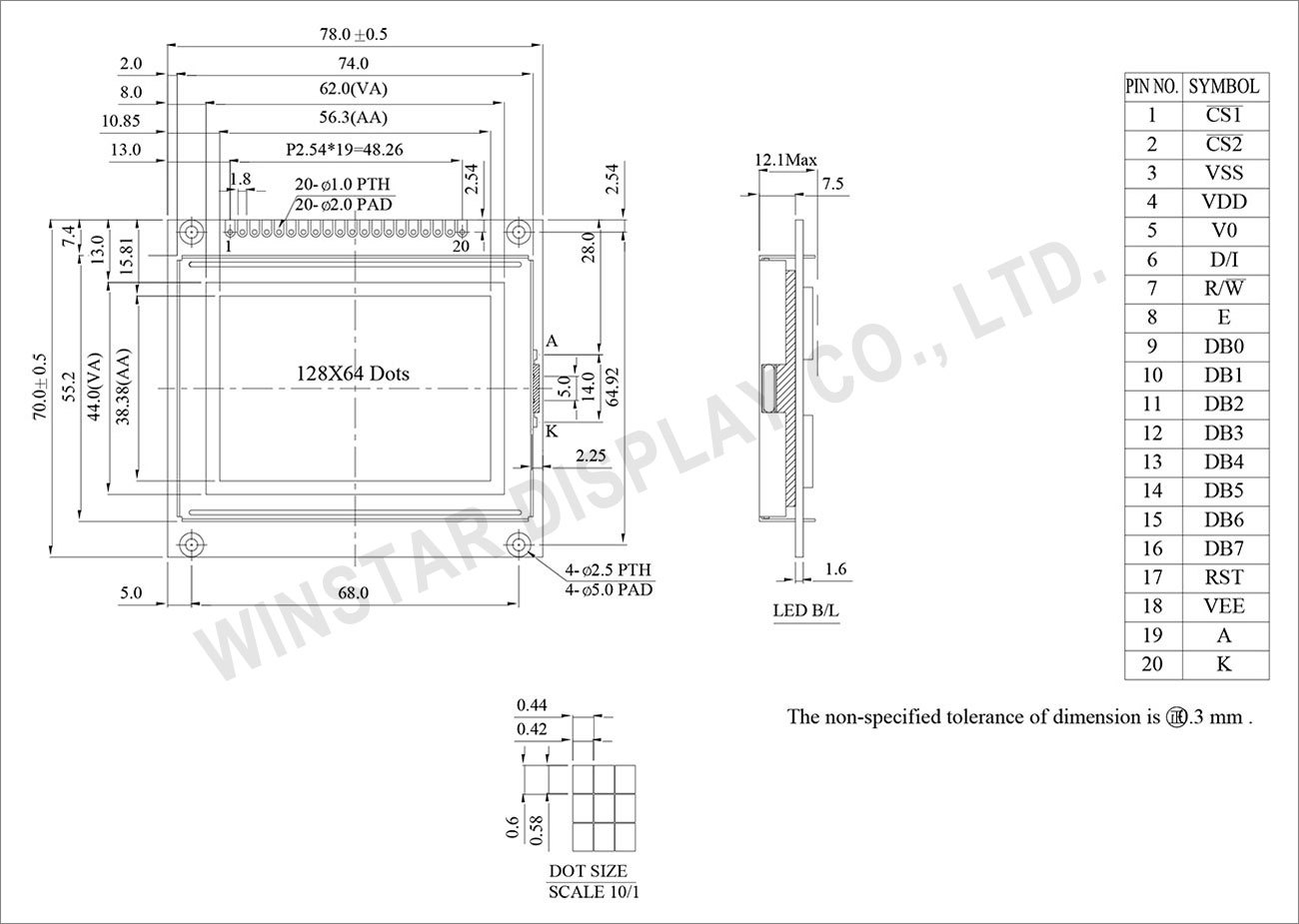 128x64 Graphic Lcd Module