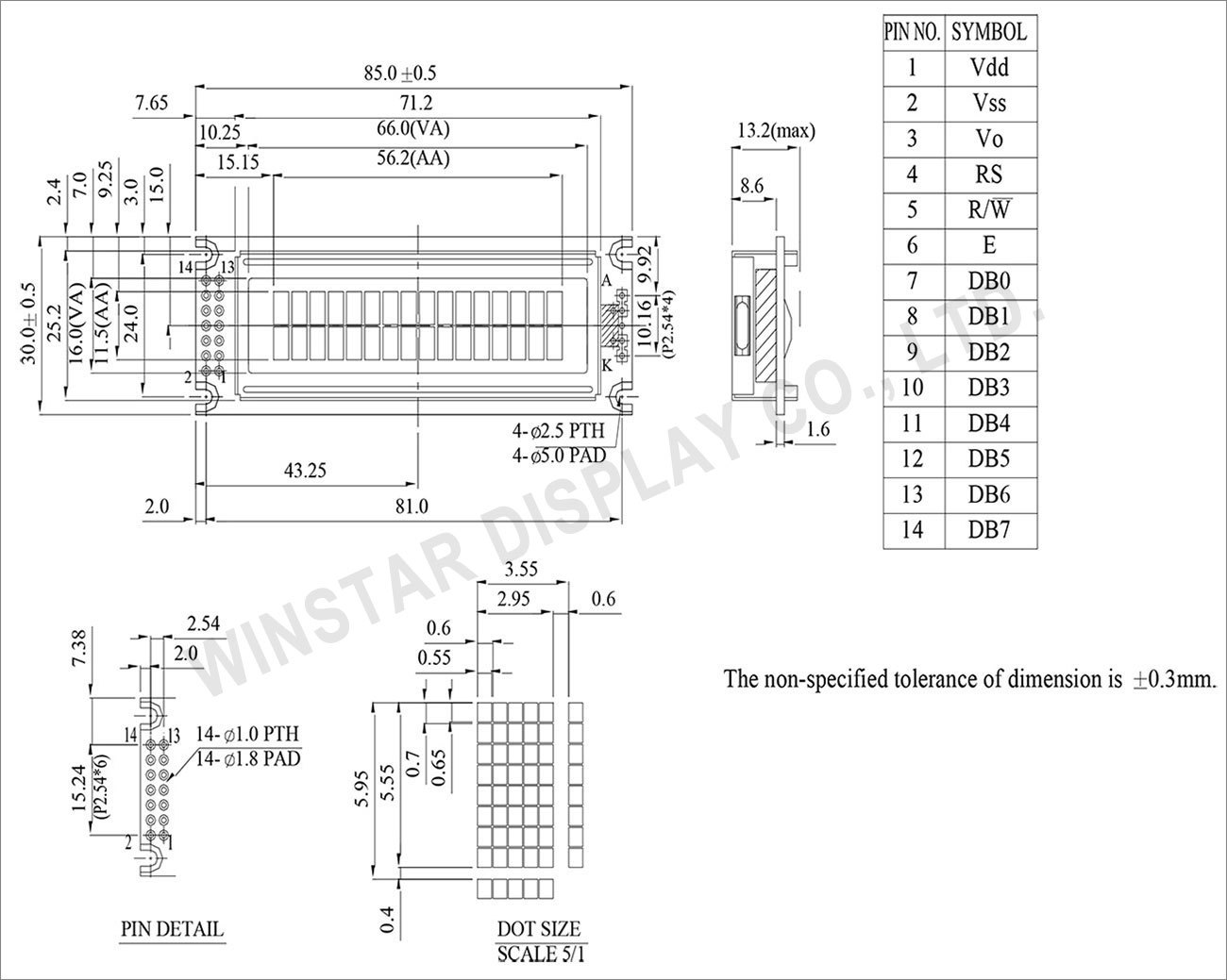 16x2 Character Lcd Display