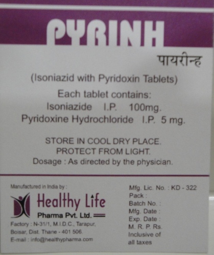 Isoniazid Tablet IP 100 mg