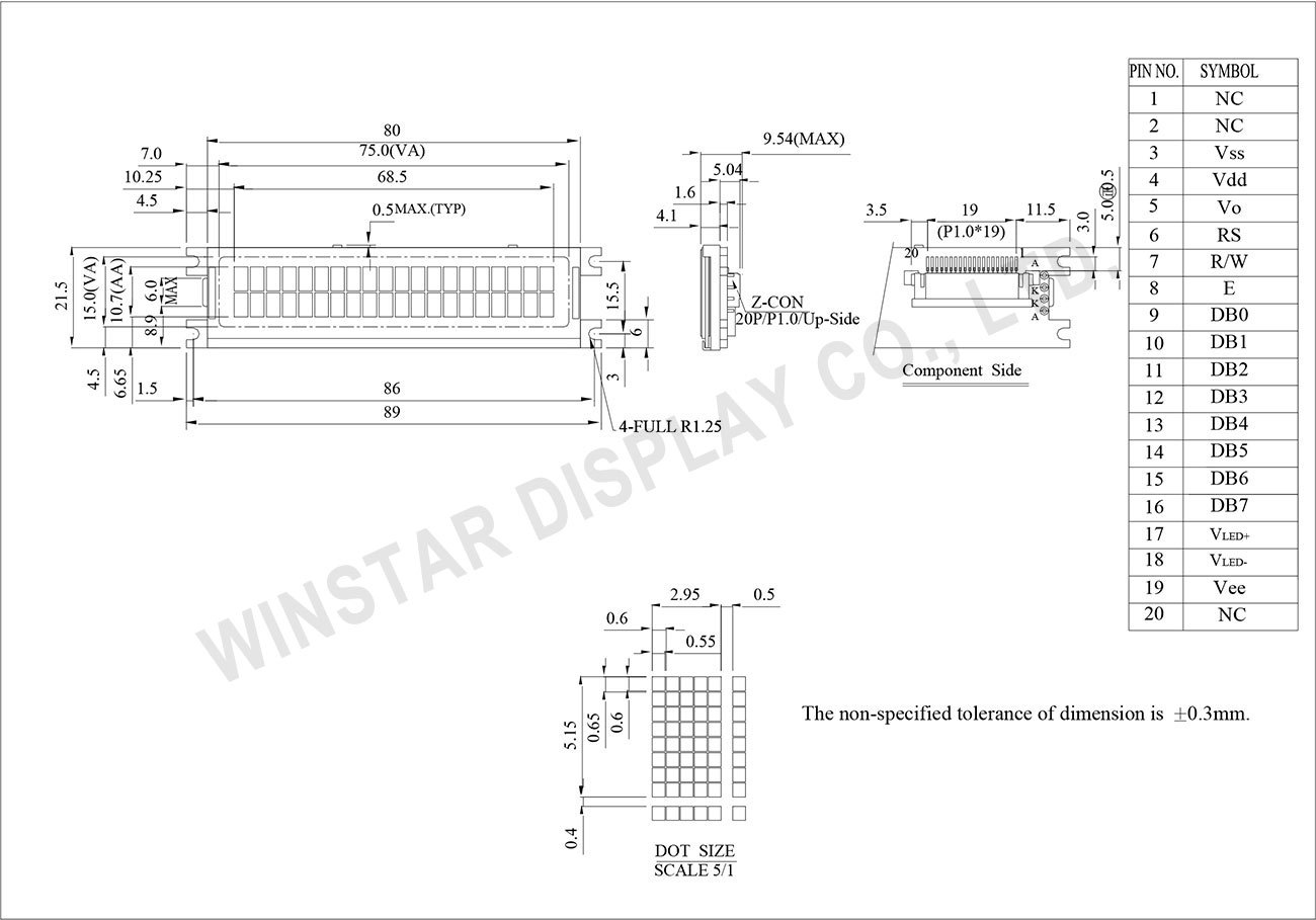 20x2 Character Lcd