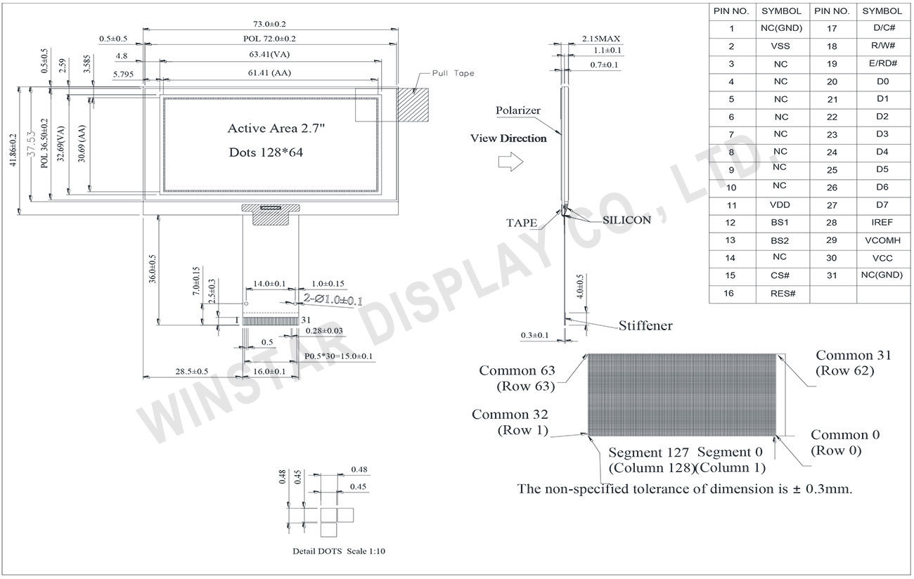 128x64 Oled Display Module