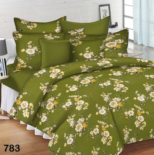 वॉशेबल साटन स्ट्राइप्स प्लेन बेडशीट