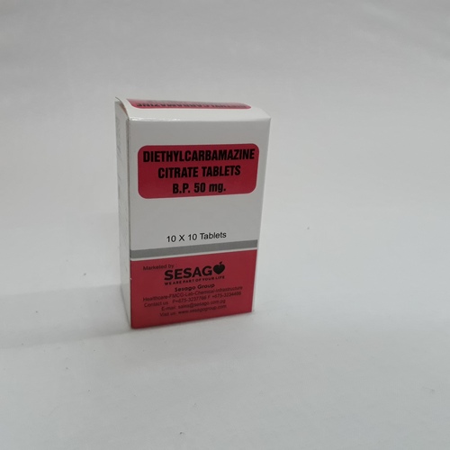 Diethylcarbamazine Citrate Tablets BP 50 mg
