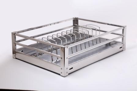 Ss Kitchen Plate Baskets - Stainless Steel, Modern Design | 7 Year Warranty