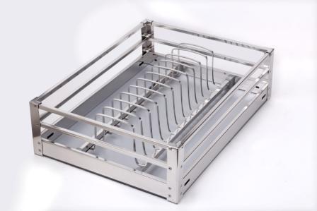 Ss Kitchen Plate Baskets - Stainless Steel, Modern Design | 7 Year Warranty