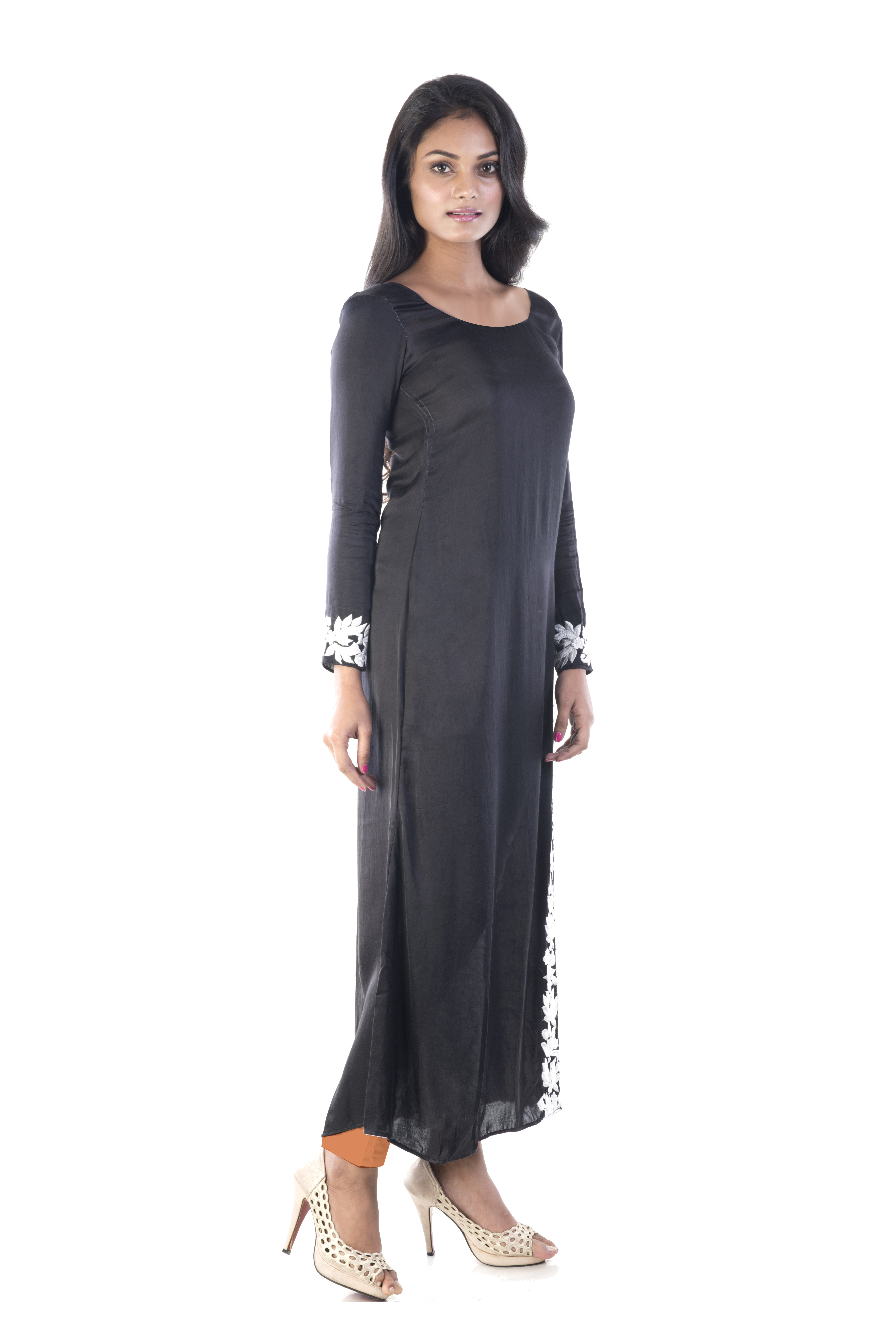 Front Split Embroidred Kurti