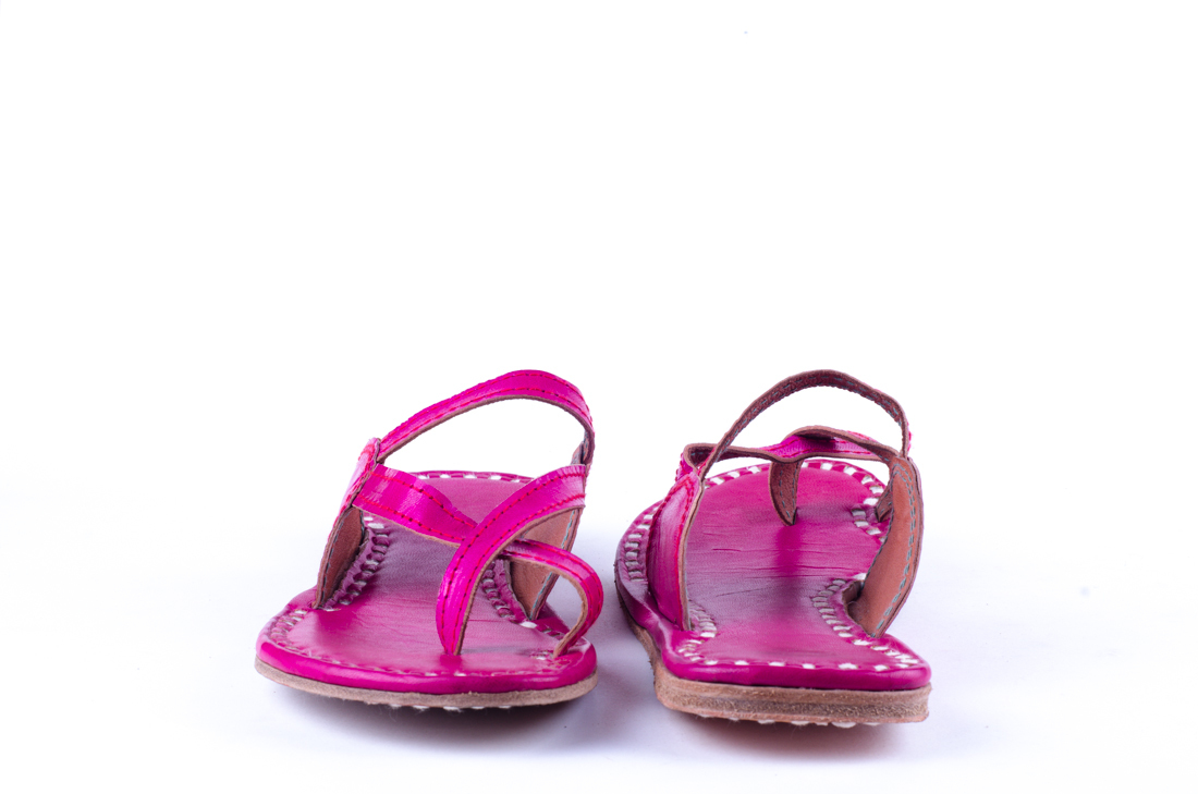 Pvc Pink Leather Flats