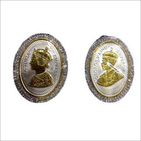 ओवल आकार की चांदी की सिक्का