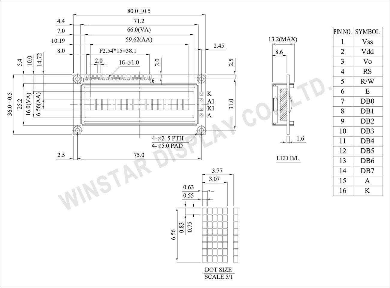16x1 Character Lcd Module